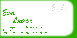 eva lamer business card